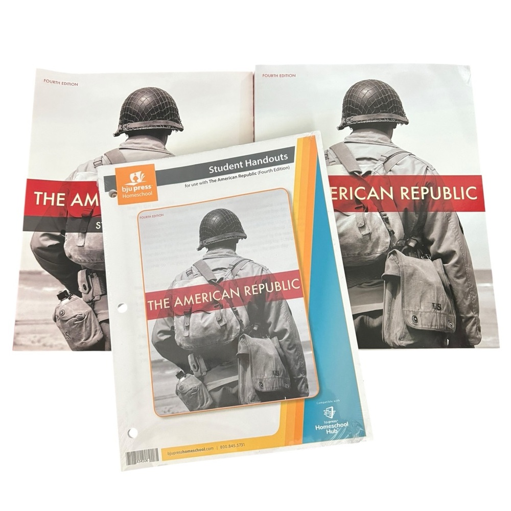 The bju American Republic Textbook Set for homeschooling grade 8
